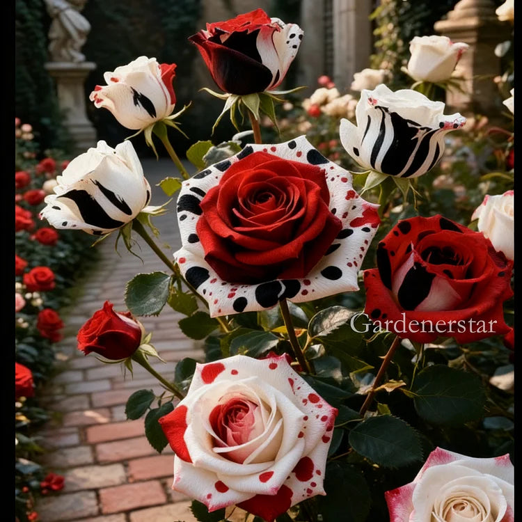 🔥LAST DAY 49% OFF🌹Rare Red White Black rose - Fire & Snow Rose(Can be planted in winter)