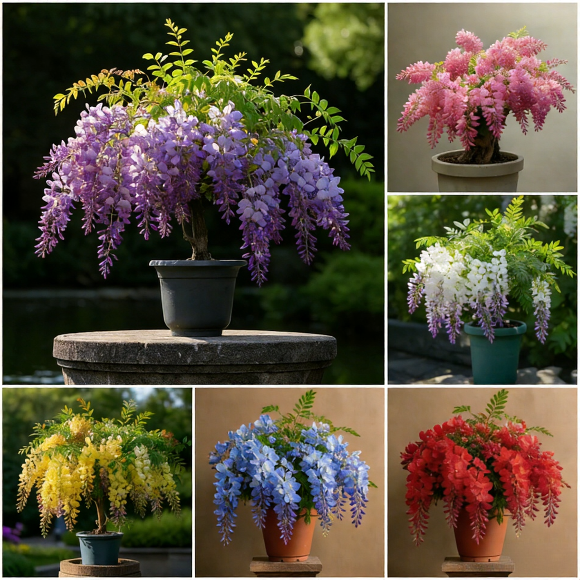 🔥LAST DAY Promotion 35% OFF 🌈🏠Beautiful Wisteria Potted Plants That Bloom All Year Round💜🌼